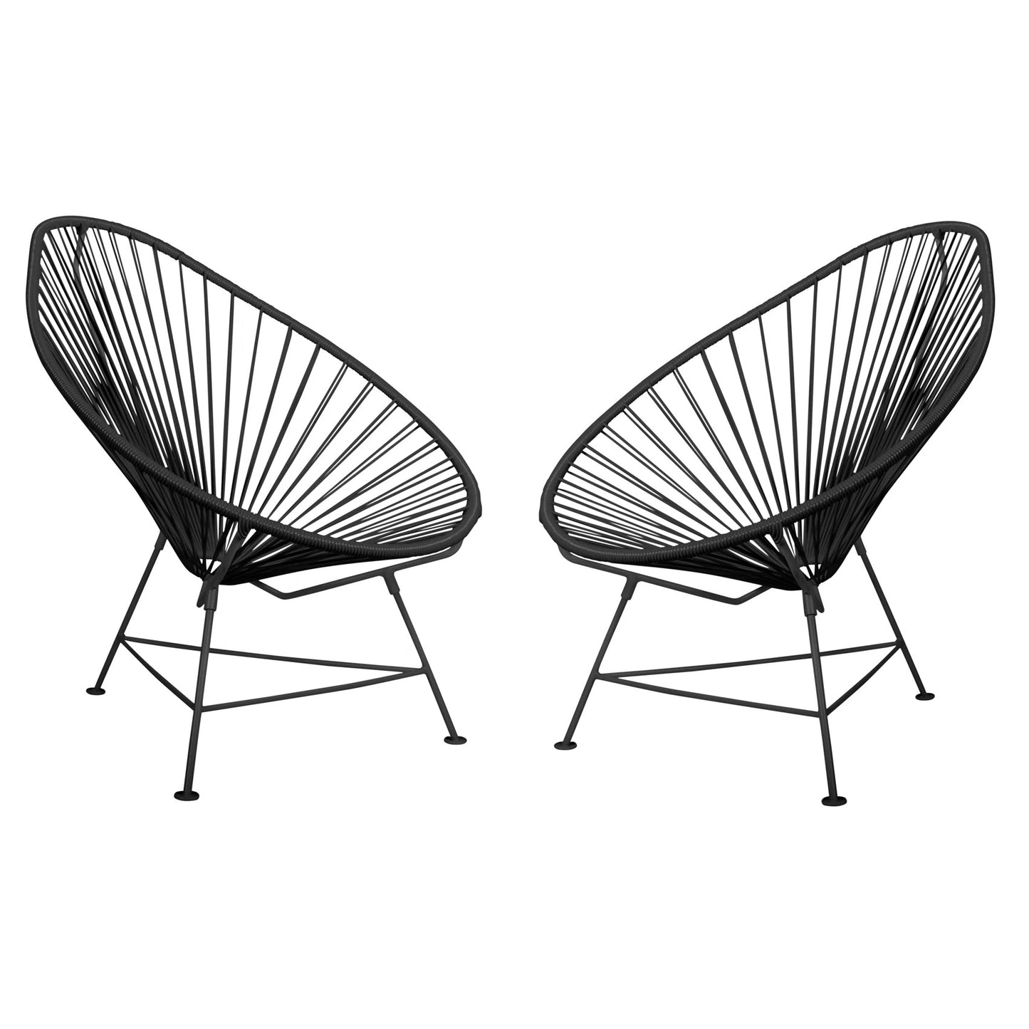 Set of 2 Black Acapulco Chairs