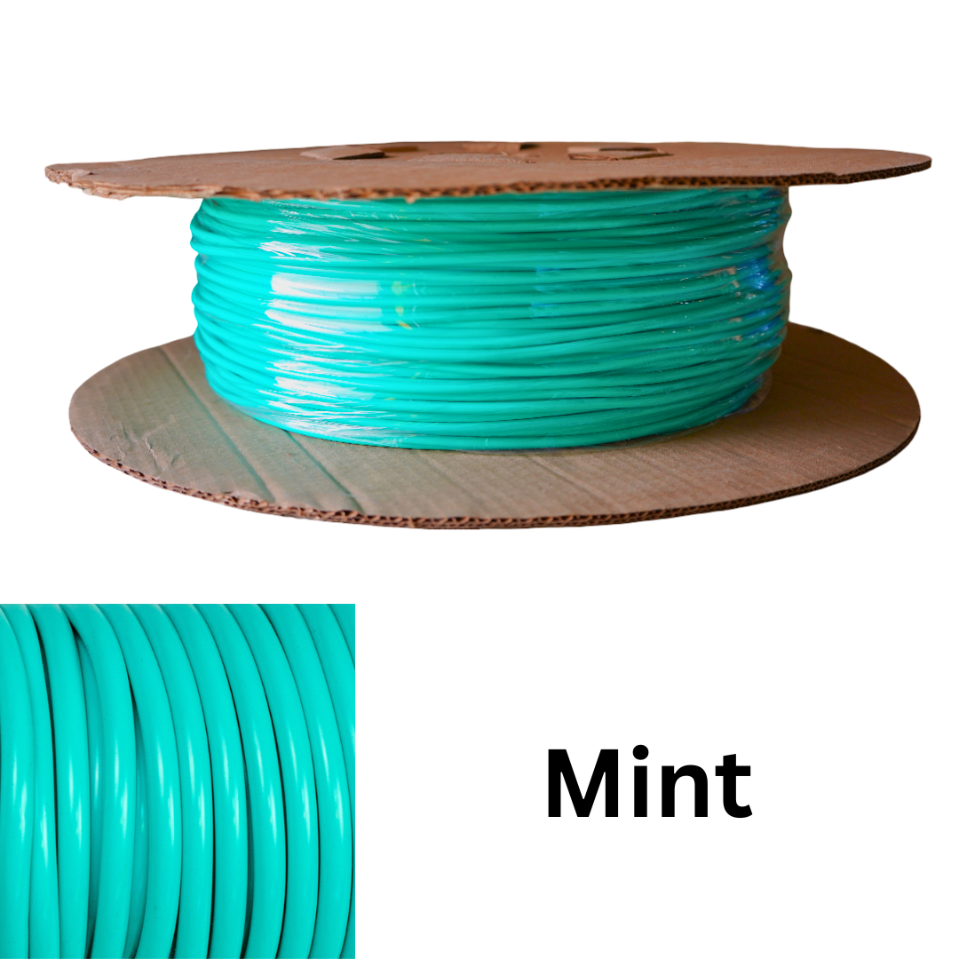 1000ft Mint/Deep Blue UV-Resistant Vinyl Cord – 0.2" (5mm) – Ultra Durable – Ideal for Acapulco Chair Weaving – Made in Canada
