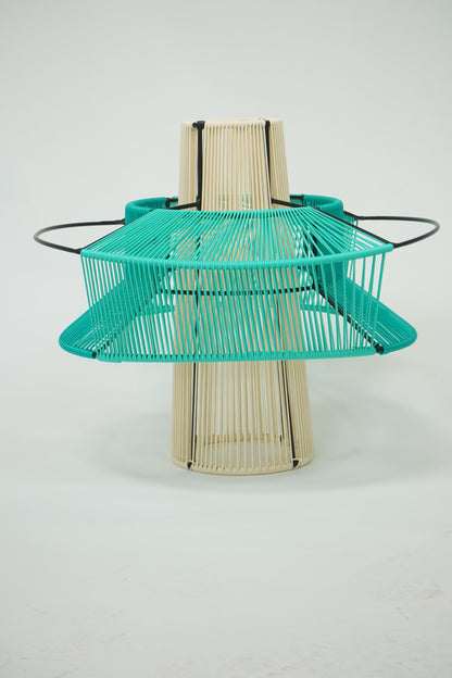Tofika Lamp Turquoise/Ivory