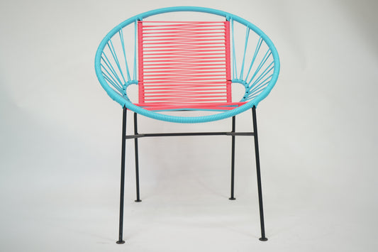 Concha Dining Chair Powder Blue/Coral