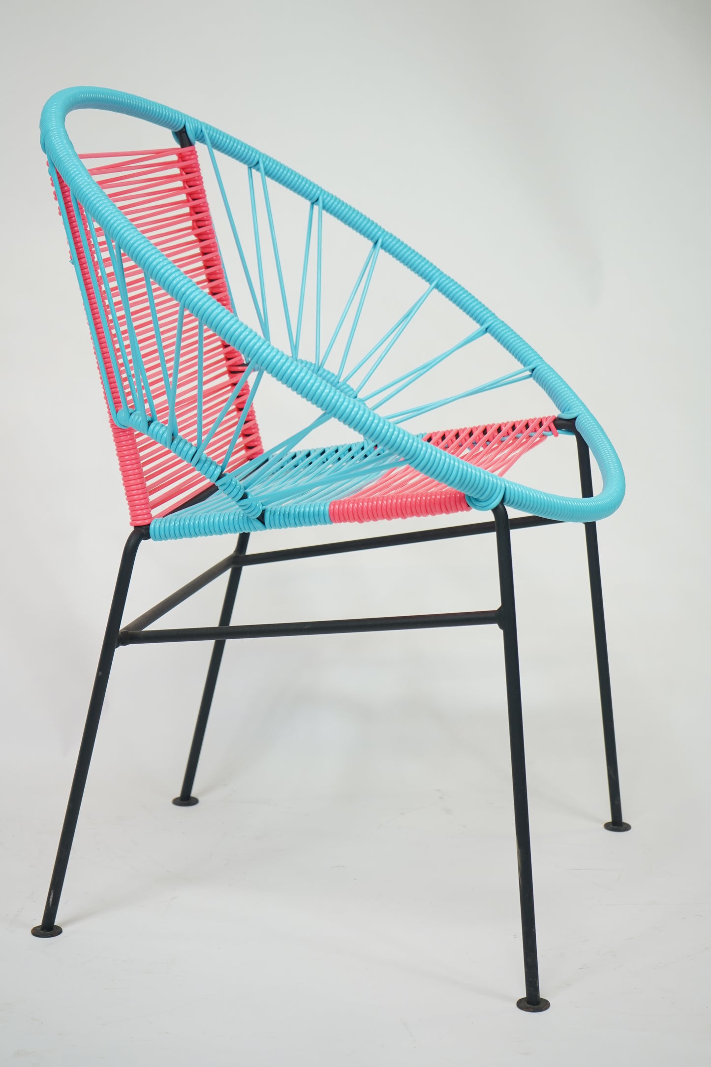 Concha Dining Chair Powder Blue/Coral