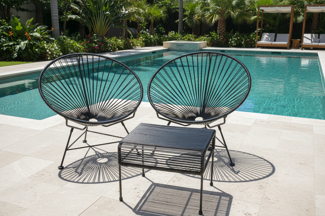 All Black Innit/Atom Patio Set of 3