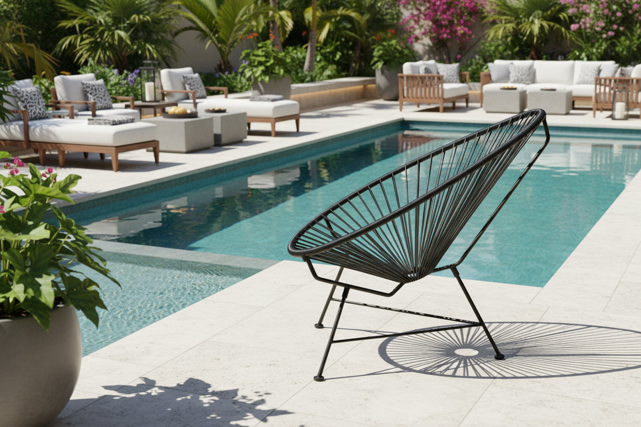 Set Of 2 Black Acapulco Chairs