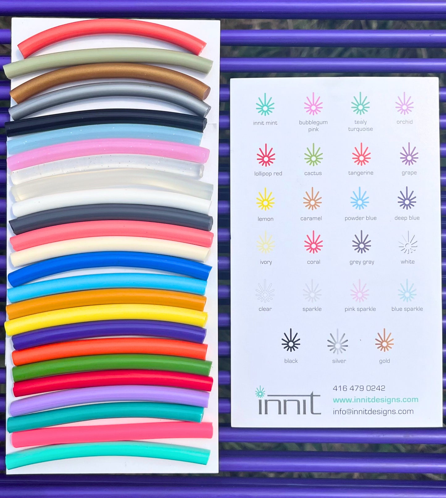 Vinyl Cord Swatch Set – 25 Color Samples for Furniture Reweaving, Crafts & Custom Orders