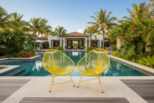 Set Of 2 All Yellow Acapulco Chairs